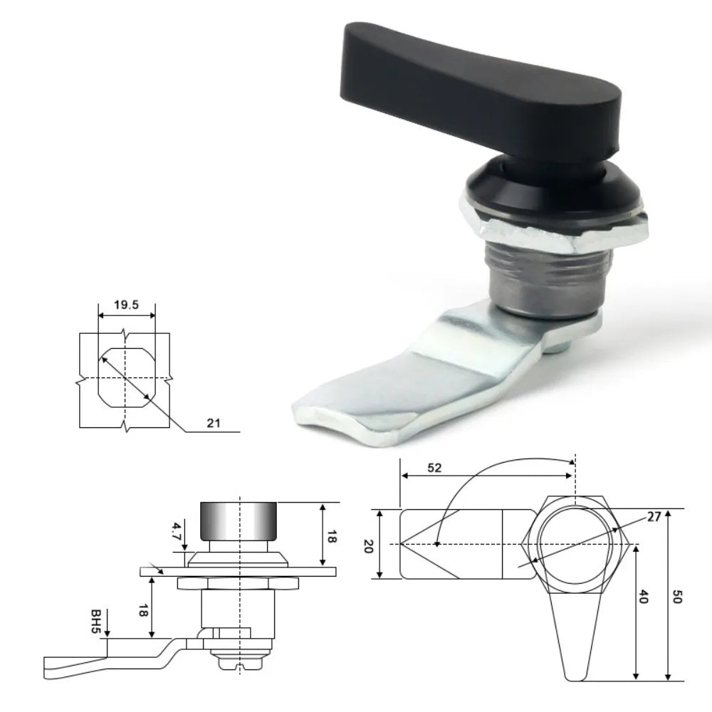 Stainless Steel Keyless Cam Lock for Cabinets & Distribution Boxes
