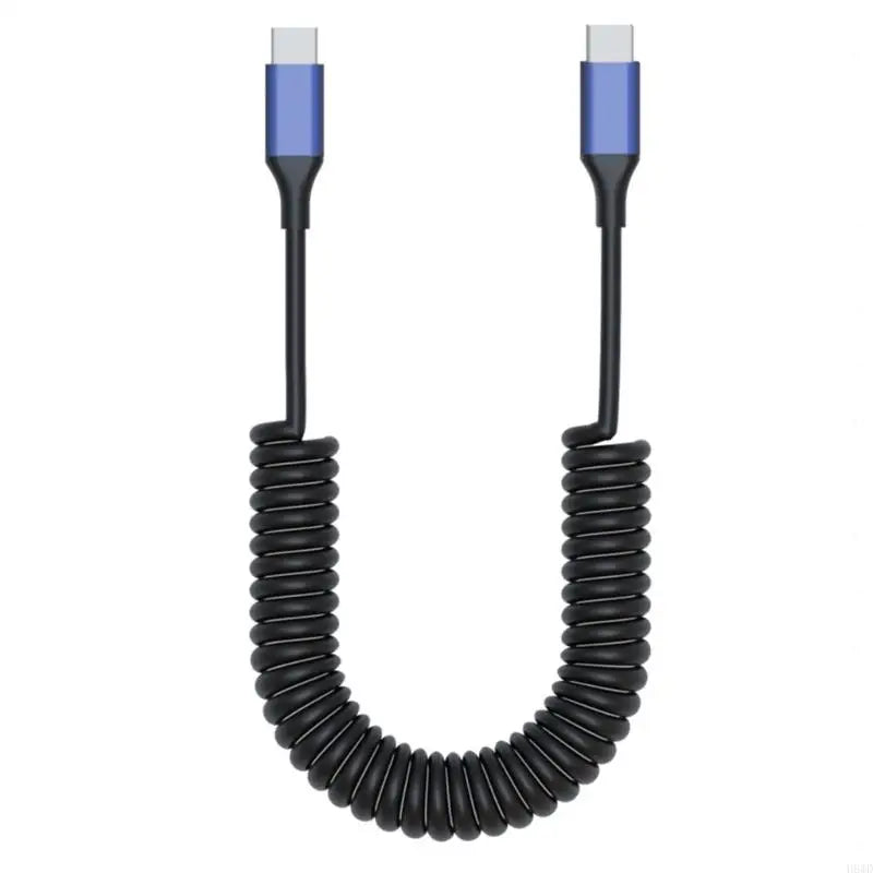 Retractable USB-C to USB-C Cable – PD 60W & 480Mbps Data