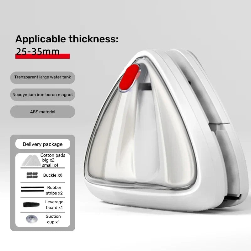 Double-Sided Magnetic Glass Cleaner – Window Wiper for Home
