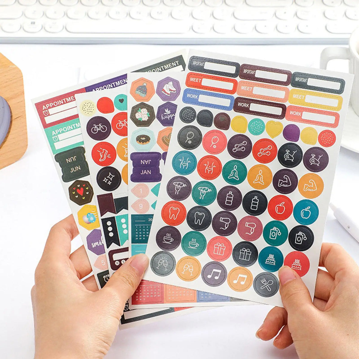 2026 Large Yearly Wall Calendar with Stickers | Home & Office