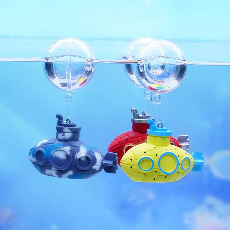 Floating Shark & Submarine Fish Tank Decorations – PVC Ornaments