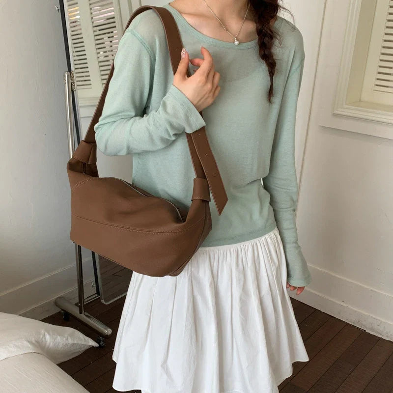 Nixie Minimalist Large Crossbody Shoulder Bag for Women