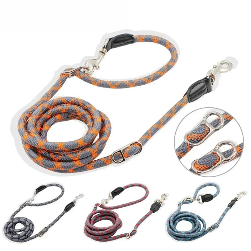 Reflective Double-Head Hands-Free Dog Training Leash – S/M/L