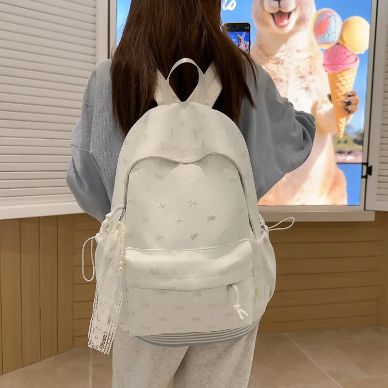 Korean Style Casual Backpack – Large Capacity Lightweight School Bag