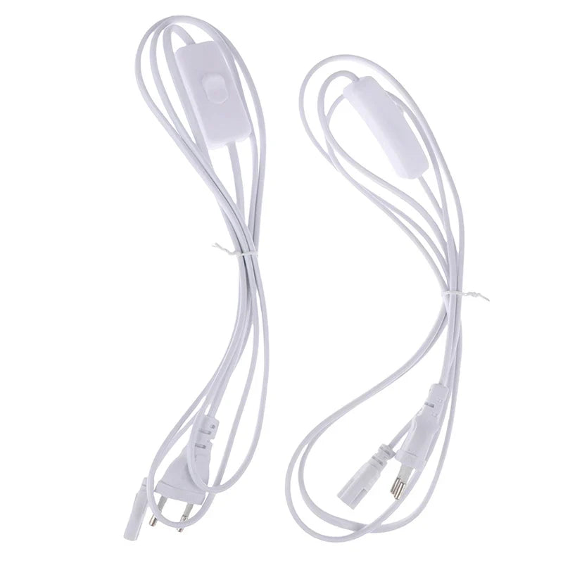 1.8m EU Plug Power Cord with Switch for T5 T8 LED Tubes