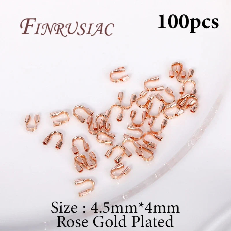 18K Gold Plated Crimp Beads, End Caps & Lobster Clasps