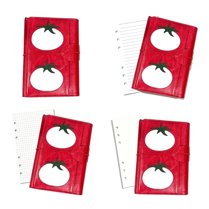 Red PU Leather Refillable Notebook Journal – Daily Planner