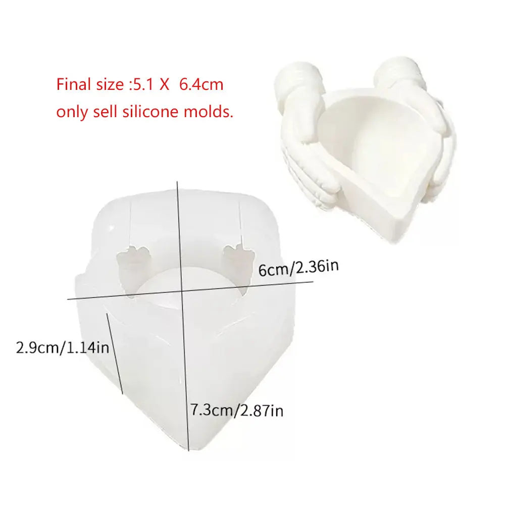 Silicone Hand Shape Mold – Candle Holder Resin Plaster Cement