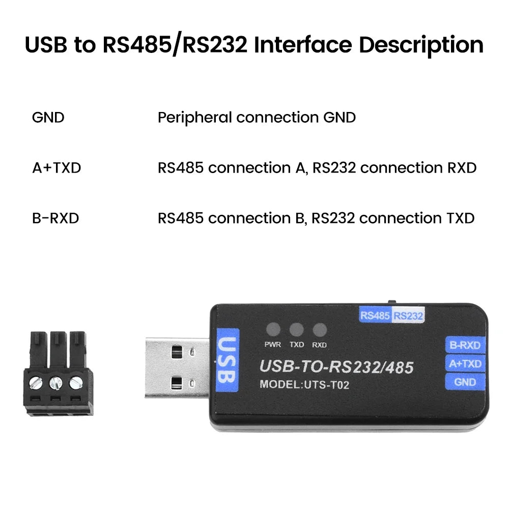 USB to RS485/RS232 Converter Module | CH343G Half-Duplex