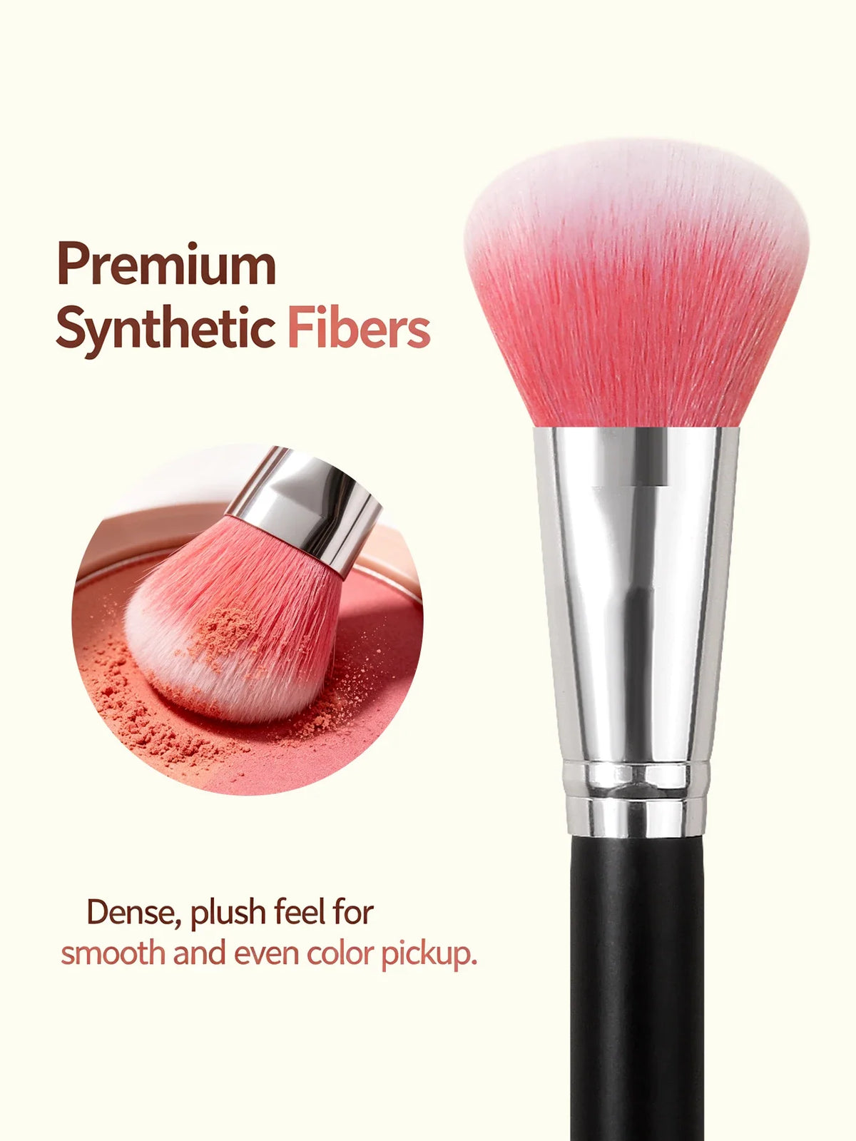 Large Fluffy Blush Brush – Contour, Powder & Highlighter Tool