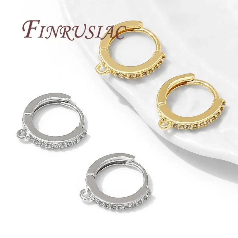 Rhodium-Plated Round Earring Hooks – DIY Jewelry Making Findings
