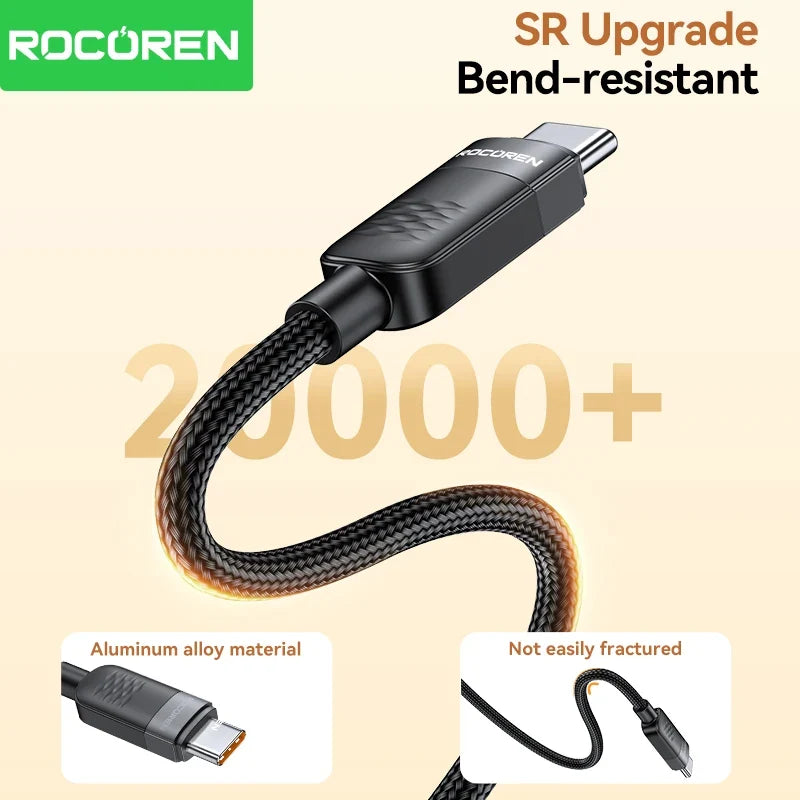 Rocoren 240W USB-C Cable PD3.1 Fast Charging – iPhone & MacBook