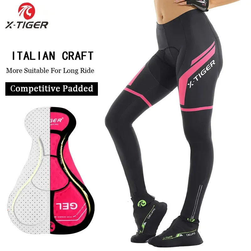 X-Tiger Women's Gel Padded Cycling Pants | MTB Road Bike