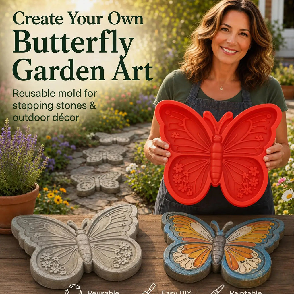 Sunflower Concrete Stepping Stone Mold – Reusable Round Paver