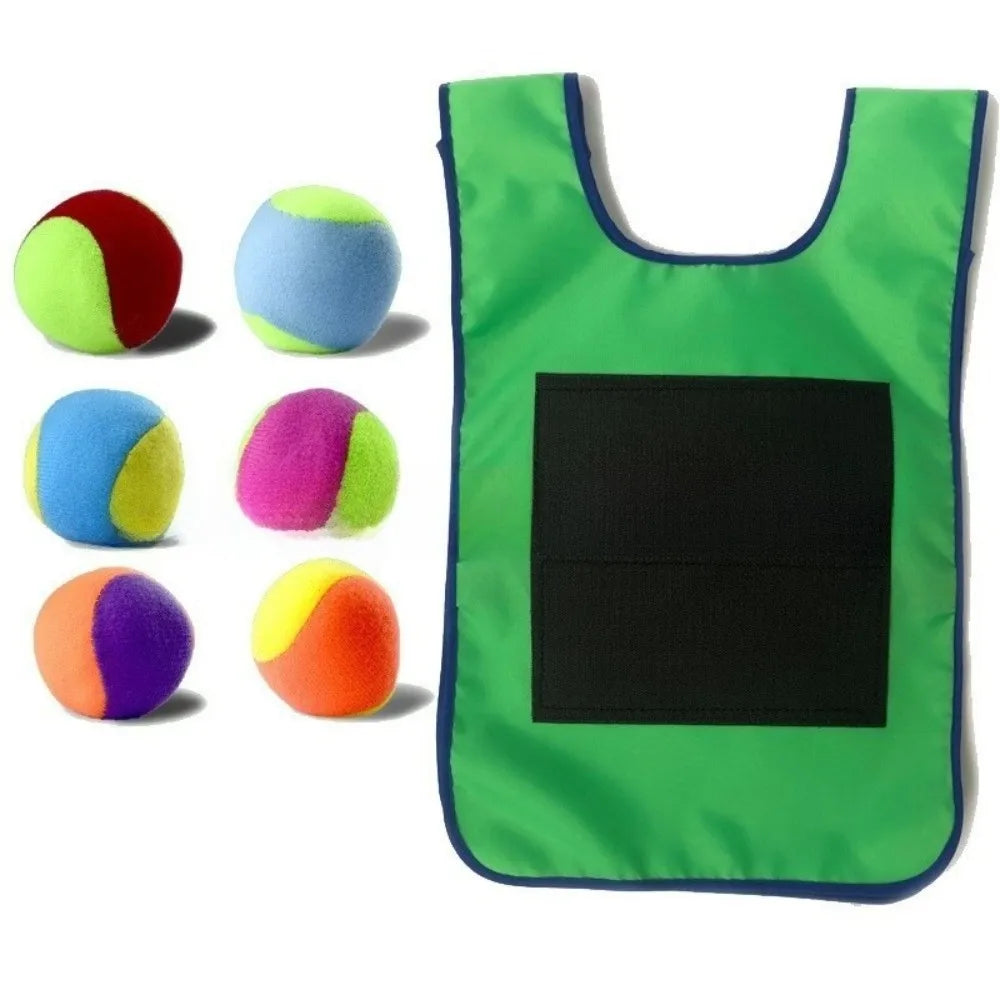 Sticky Ball Vest Throwing Game – Kids Outdoor Dodgeball Set