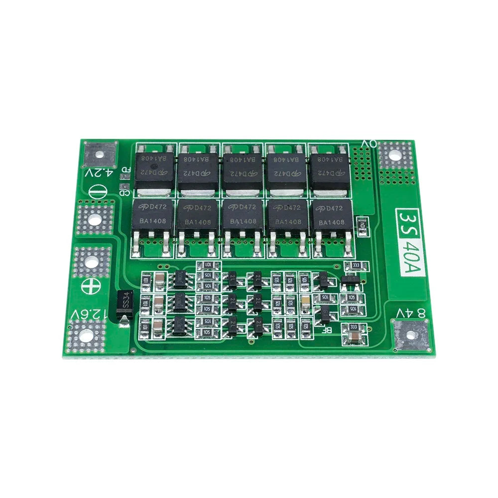 BMS 3S 12V 40A Lithium Battery Protection Board – 18650