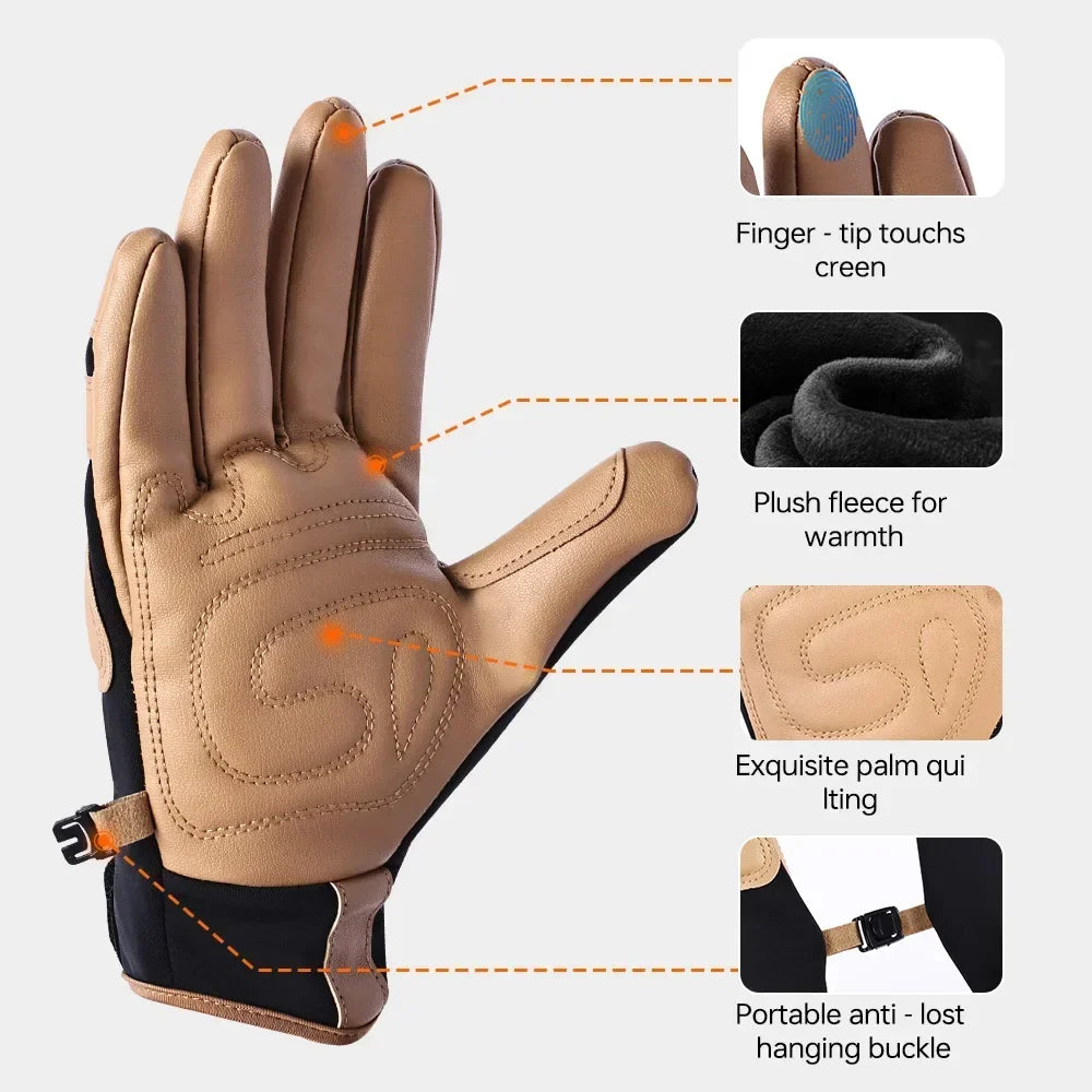 Winter Cycling Gloves – Thermal Windproof Touchscreen Full Finger