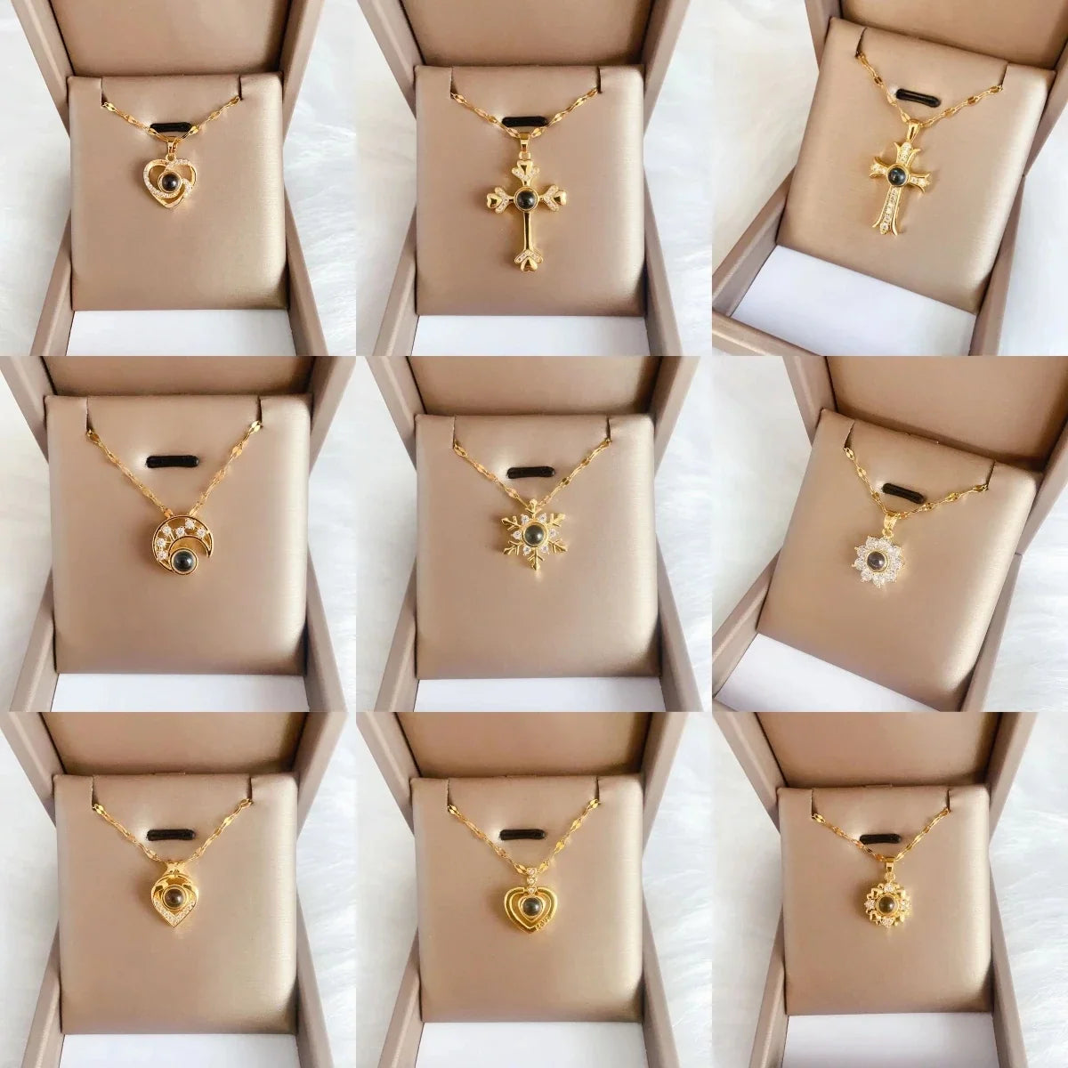 Women's Projection Pendant Necklace – "I Love You" Clavicle Chain