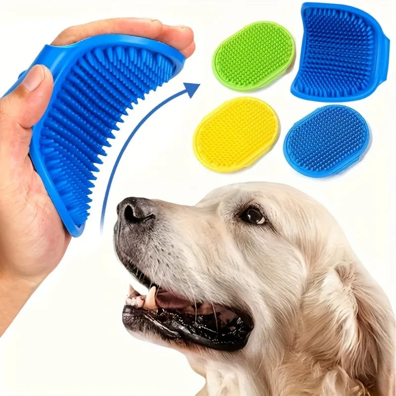 Silicone Pet Bath Brush – Cat & Dog Grooming Massage Comb