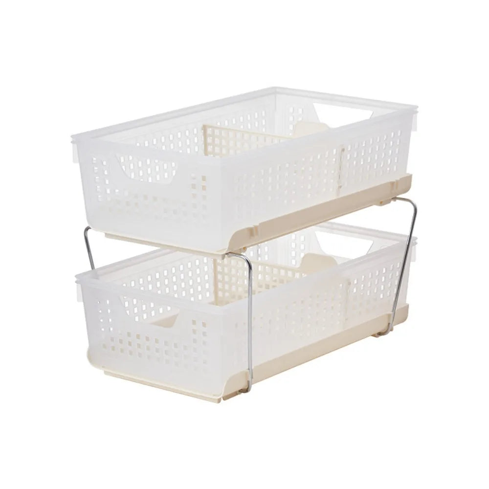 Stackable Storage Basket with Drawers – Desktop Organizer