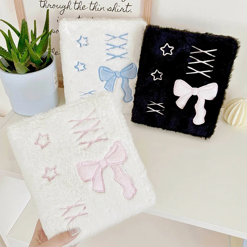 Cute Bow Plush A6 Kpop Photocard Album & Card Holder