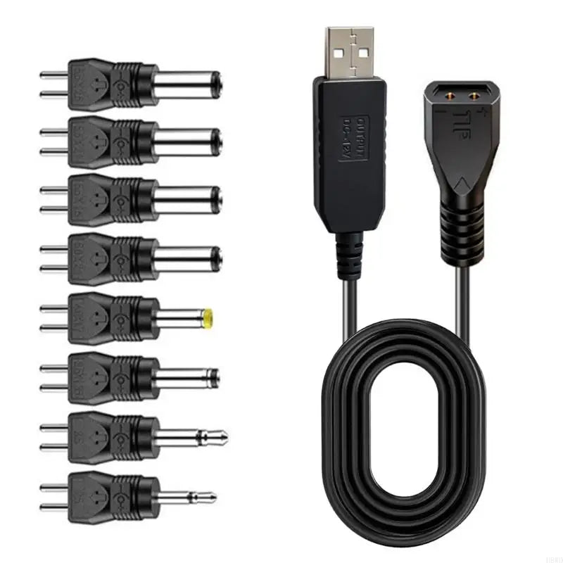USB-A to 12V Power Converter Cable – Selectable Polarity Kit
