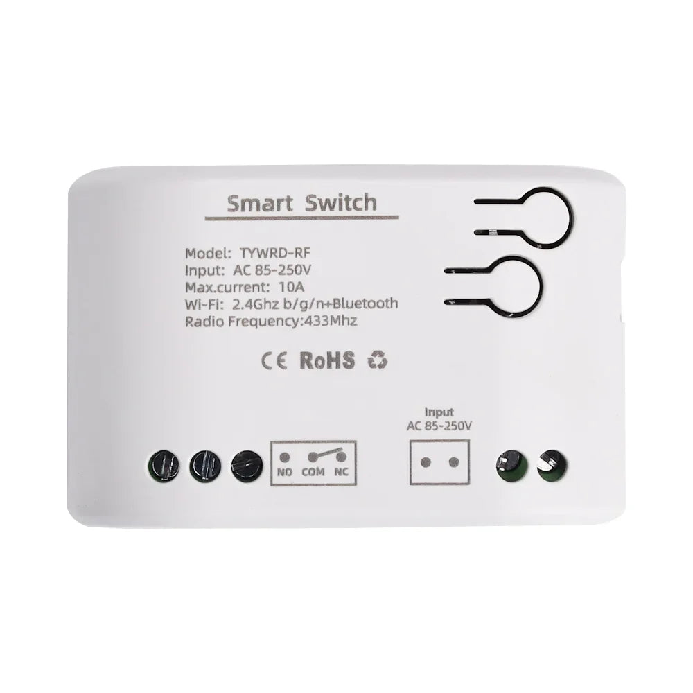 Tuya Wi-Fi Smart Relay Switch Module 1CH 10A RF 433MHz DC/AC