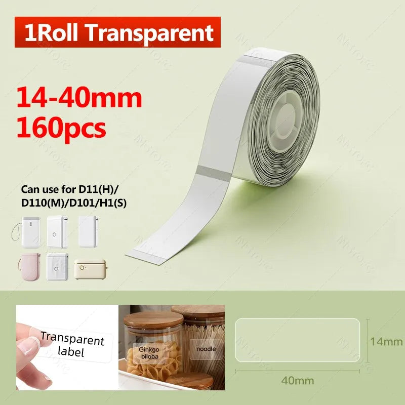 Niimbot Transparent Thermal Labels – D11 D110 D101 Waterproof
