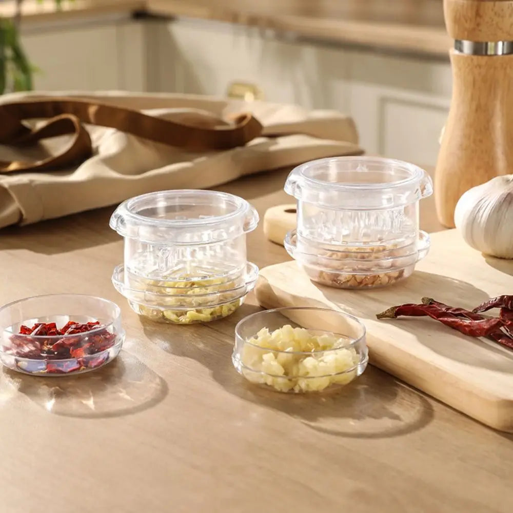 Transparent Garlic Press & Ginger Grater – Manual Kitchen Tool