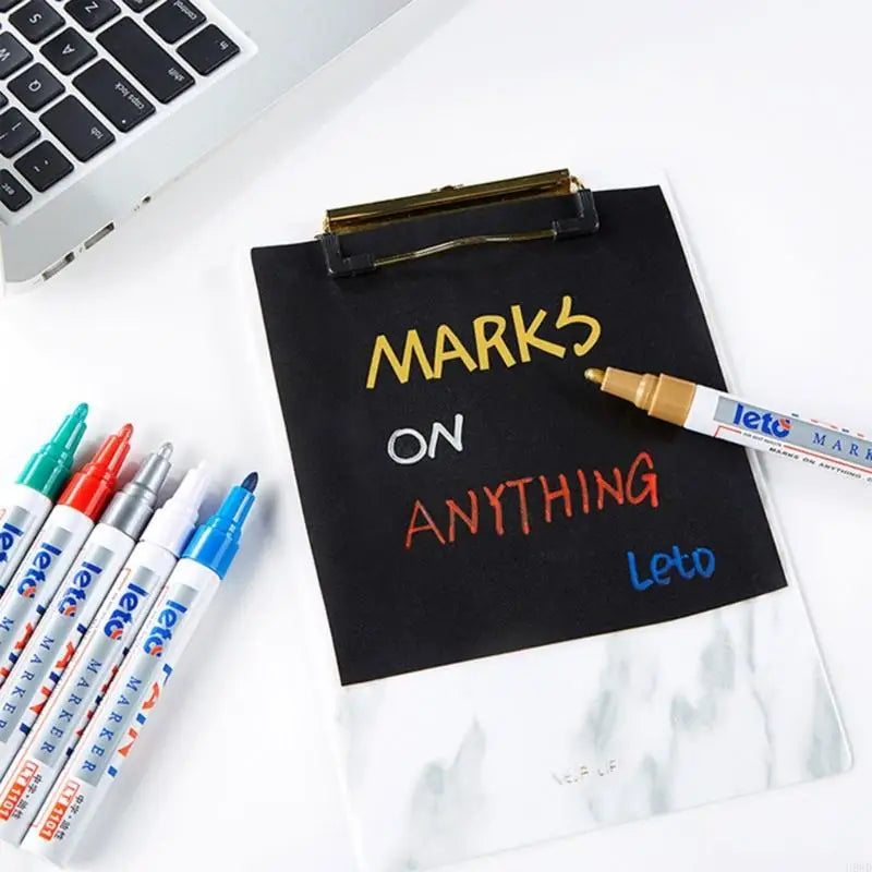 Metallic Oil-Based Paint Pens – 12 Waterproof Permanent Markers
