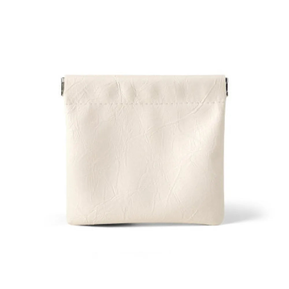 Waterproof PU Leather Coin Purse – Auto-Closure Mini Bag