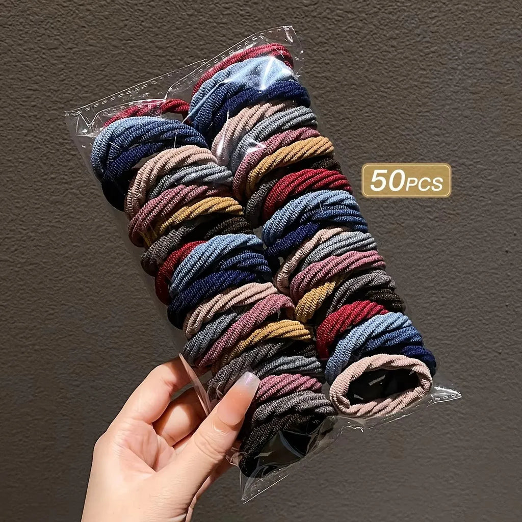 High Elastic Hair Ties – Rubber Ponytail Holders for Women