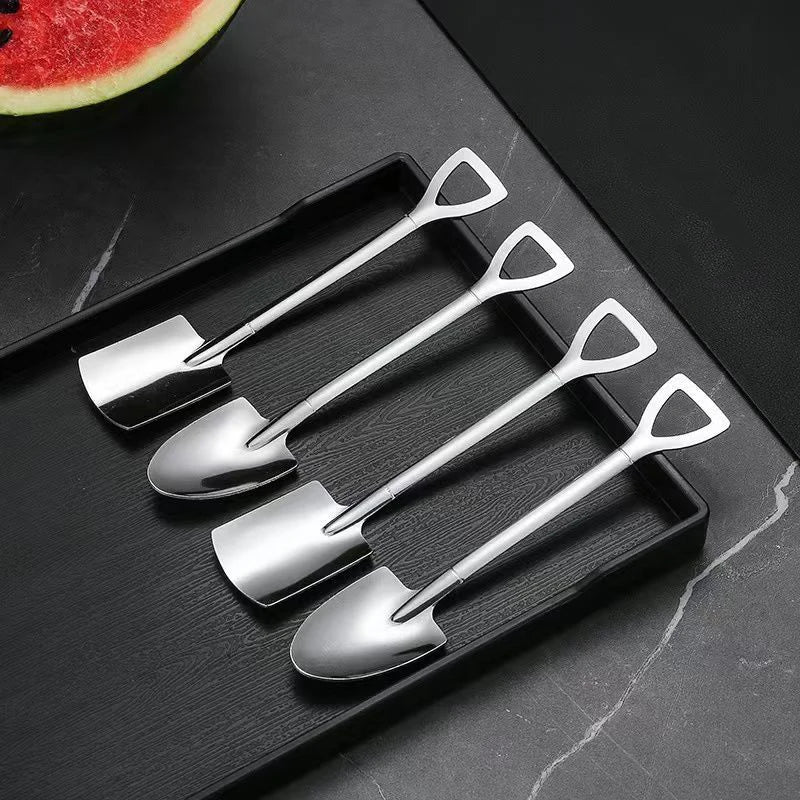 Stainless Steel Shovel Spoons – Coffee & Dessert Cutlery