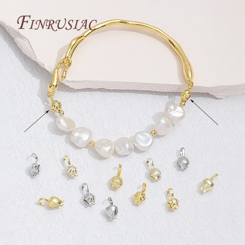 18K Gold Plated Star Double-Cup Bead Tips | DIY Jewelry Findings