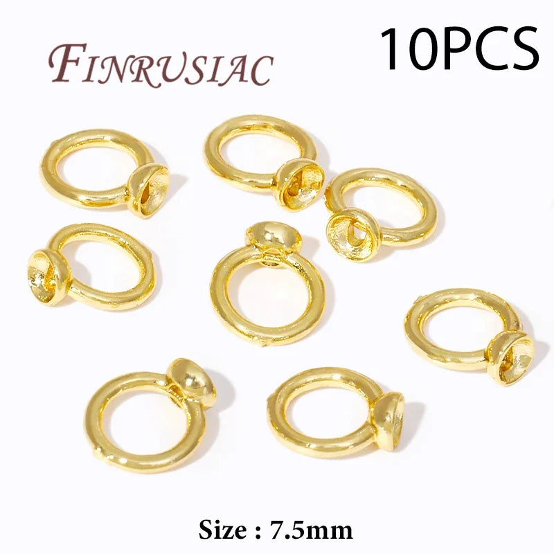 18K Gold Plated Crimp Beads, End Caps & Lobster Clasps