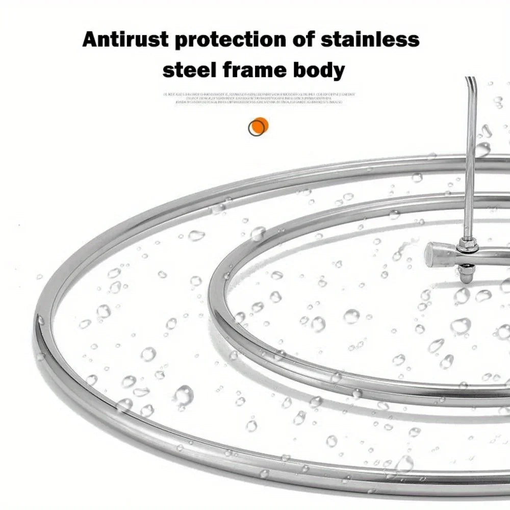 Spiral Stainless Steel Drying Rack for Quilts, Sheets & Clothes