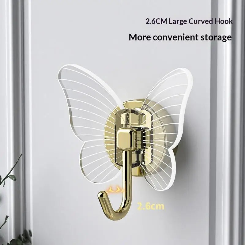 Butterfly Self-Adhesive Wall Hook No Drill – Strong 5kg Hold