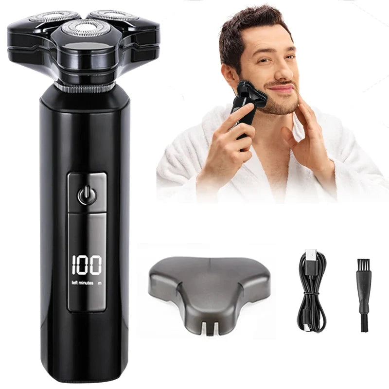 Triple Blade Waterproof Rotary Electric Shaver | IPX6 USB