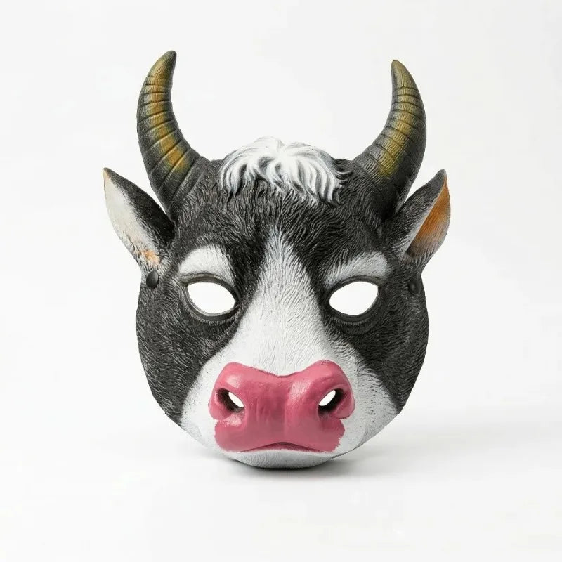 3D Cow Half Face Mask – Cosplay Carnival Halloween Costume