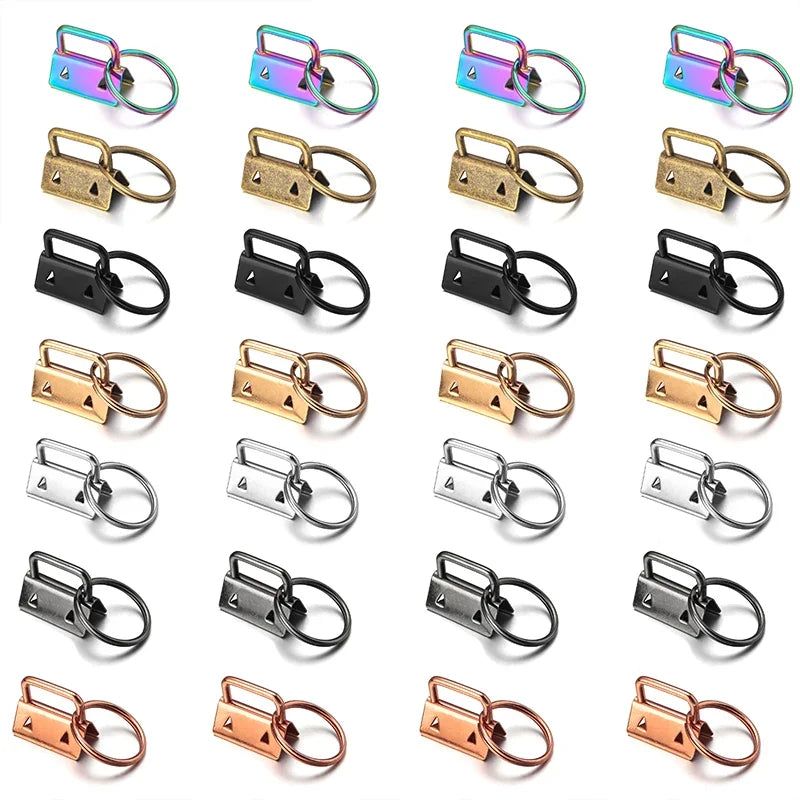 10pcs Metal Belt Clip Key Fob Foldover Connector DIY Hardware