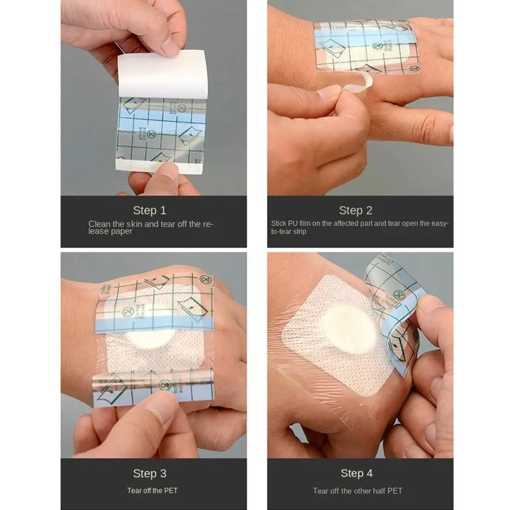 Waterproof Transparent PU Film Adhesive Bandage Tape Roll