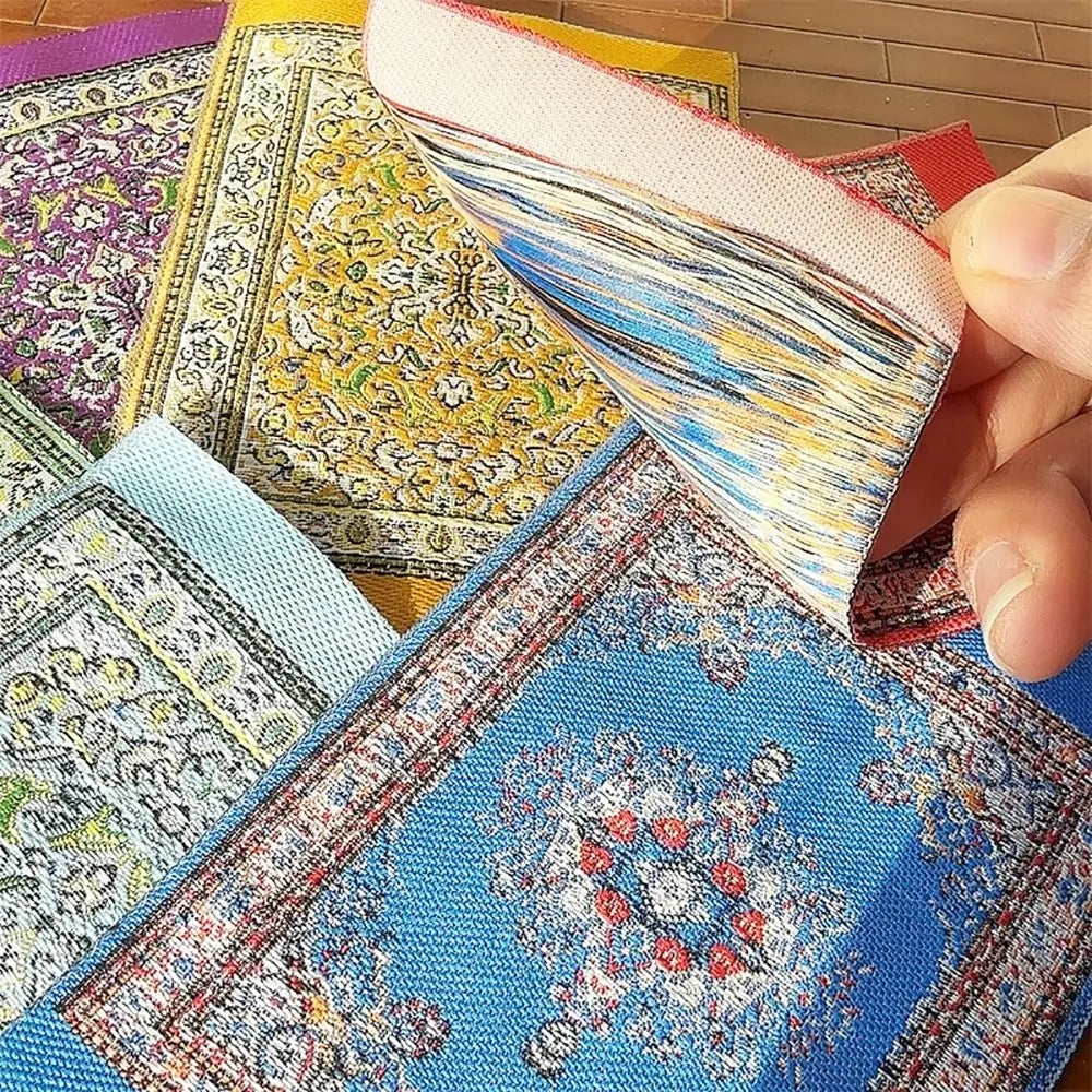 1/12 Dollhouse Miniature Floral Carpet – Weaving Mat Floor Cover