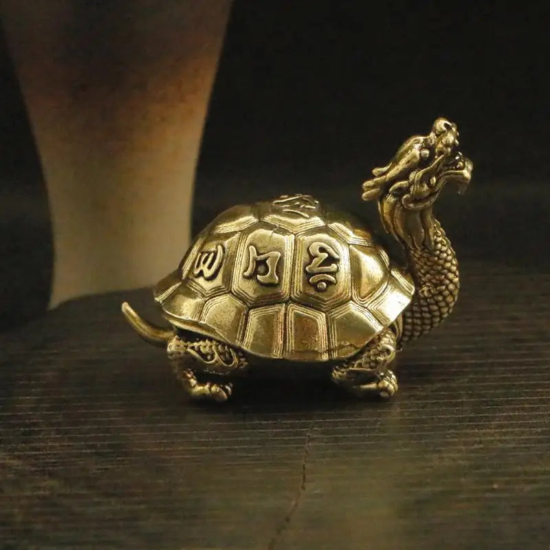 Dragon Turtle Brass Incense Burner – Xuanwu Zen Ornament