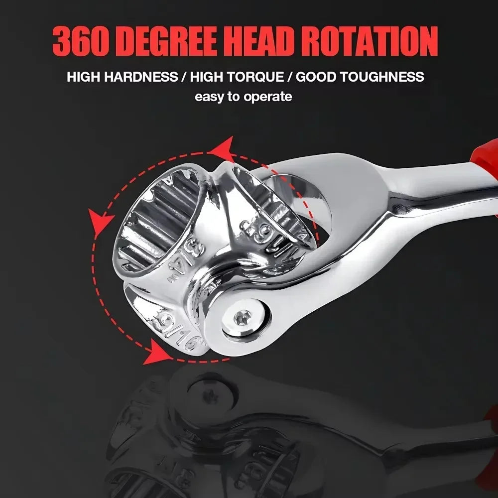 STONEGO 52-in-1 Universal Socket Wrench Set | 360° Ratchet