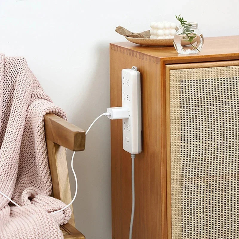 Wall-Mount Self-Adhesive Power Strip Holder & Cable Organizer