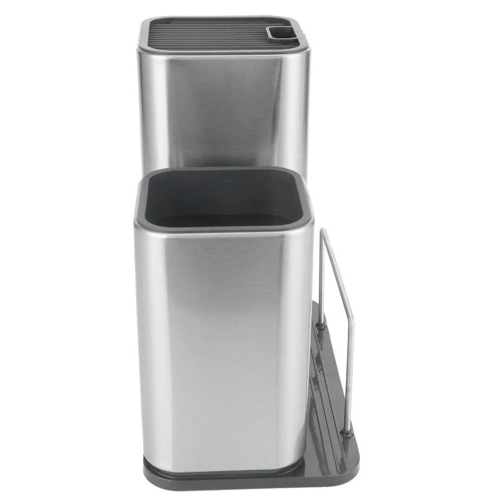 Stainless Steel Utensil & Knife Storage Holder Set