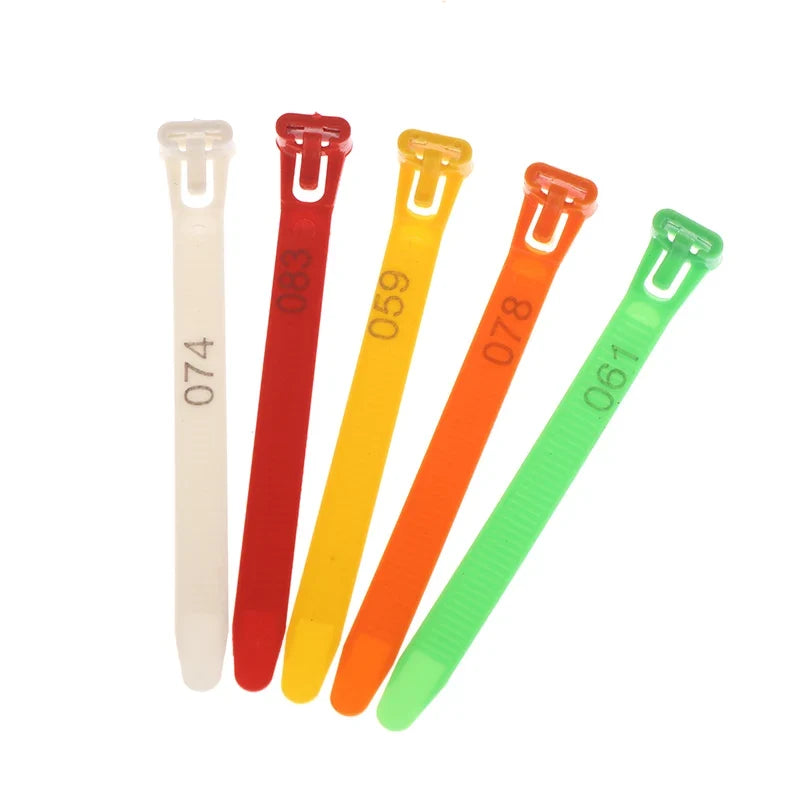 50/100Pcs Adjustable Chicken Leg Bands – 5 Color Poultry Rings