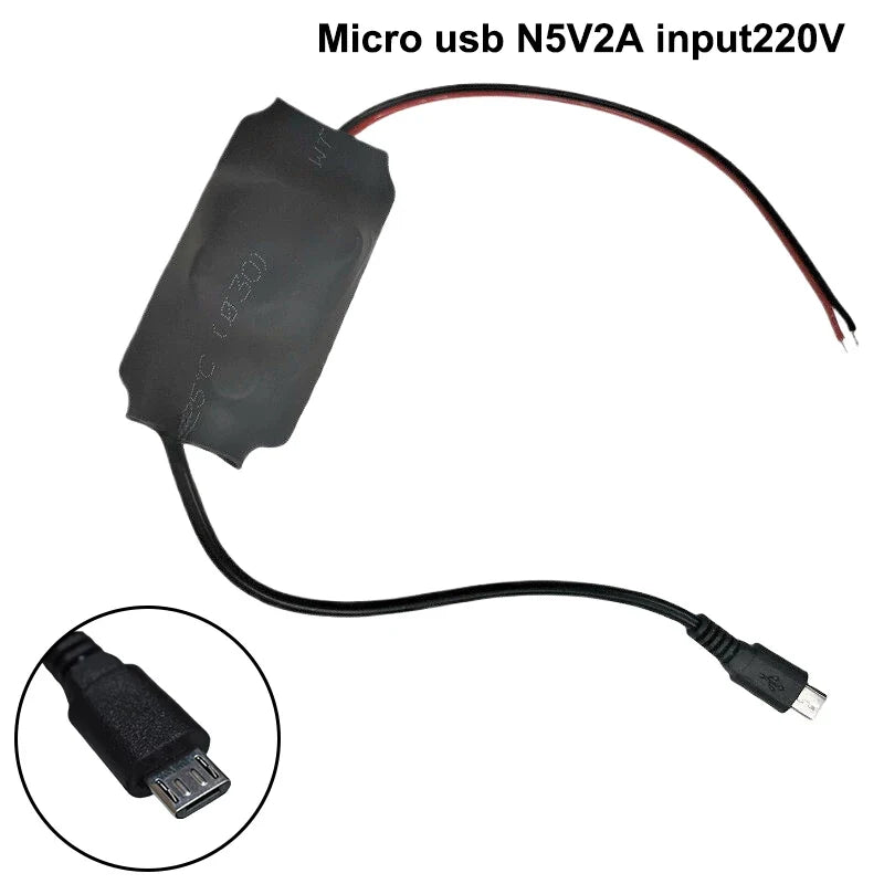 DC 5V 1A/2A Type-C USB Power Adapter for Camera & WiFi