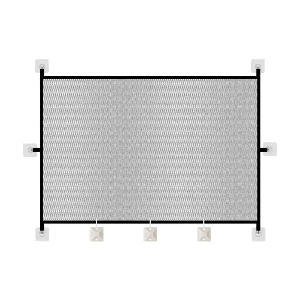 Retractable Folding Mesh Pet Safety Gate with Hooks | Dog Barrier