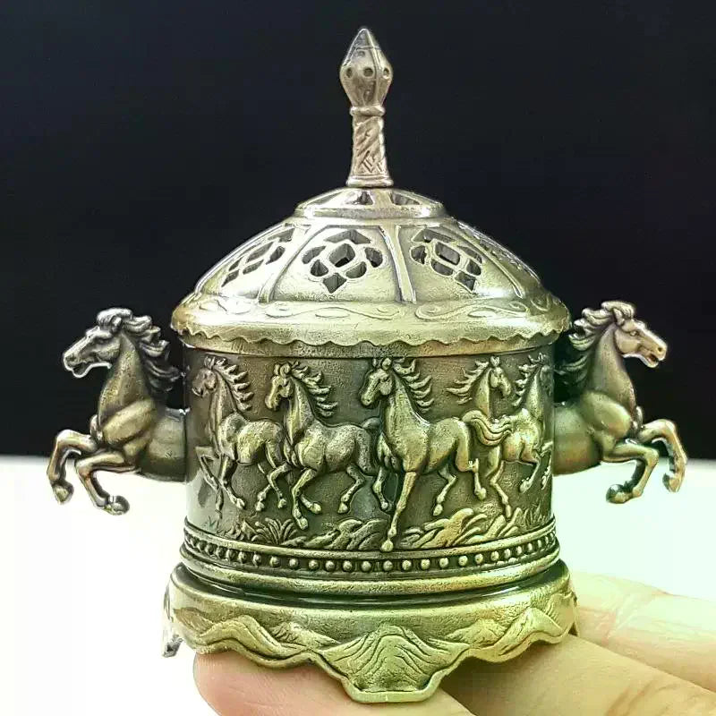 Alloy Hollow Incense Burner – Zen Aromatherapy & Tea Décor